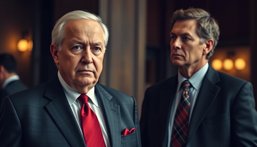 Formal portrait of two men, highlighting AI regulations in entertainment.