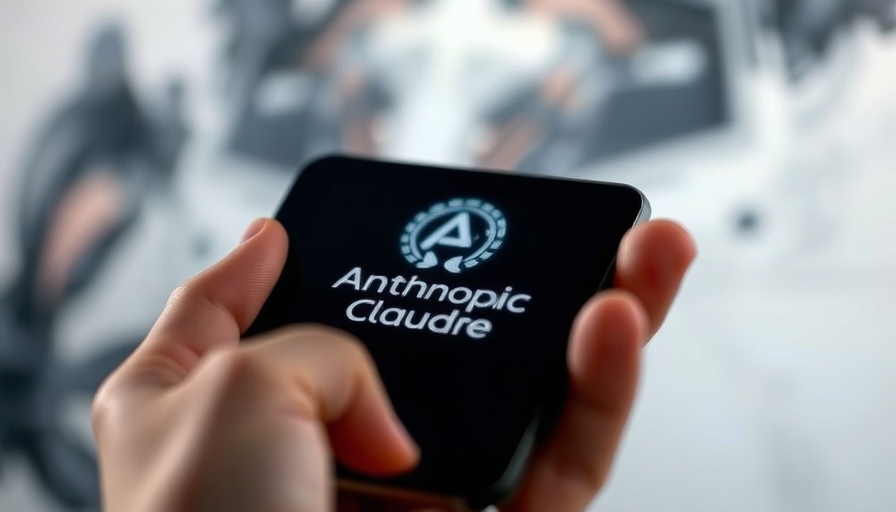 Close-up of Anthropic Claude AI logo on phone screen, held in hand.