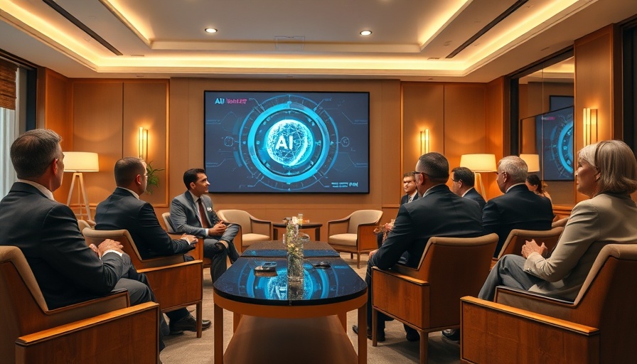 AI agents panel discussion in modern conference room setting.