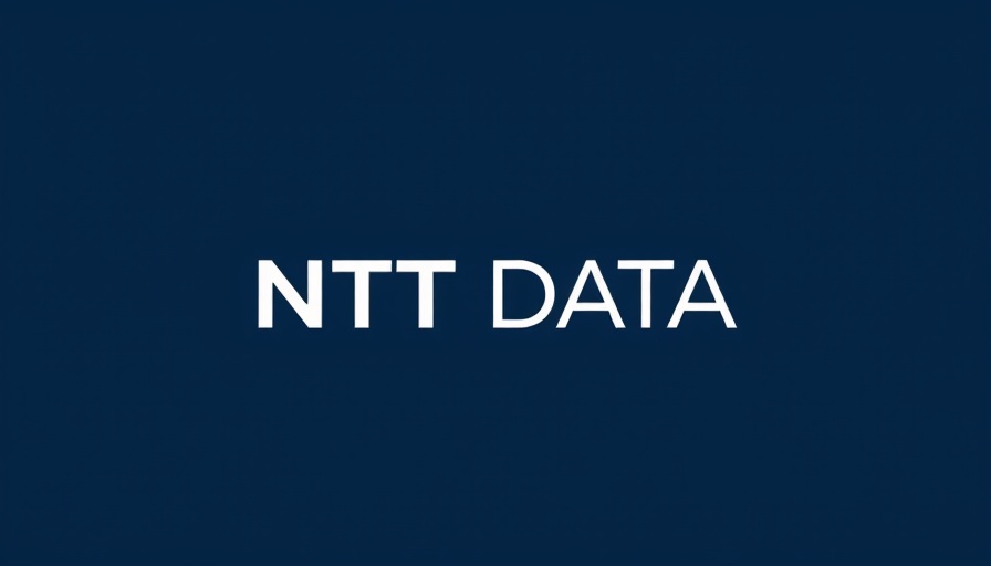 NTT DATA logo on dark blue background showcasing agentic AI.