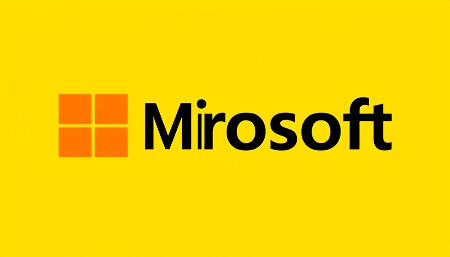 Microsoft logo on yellow background representing Microsoft AI.