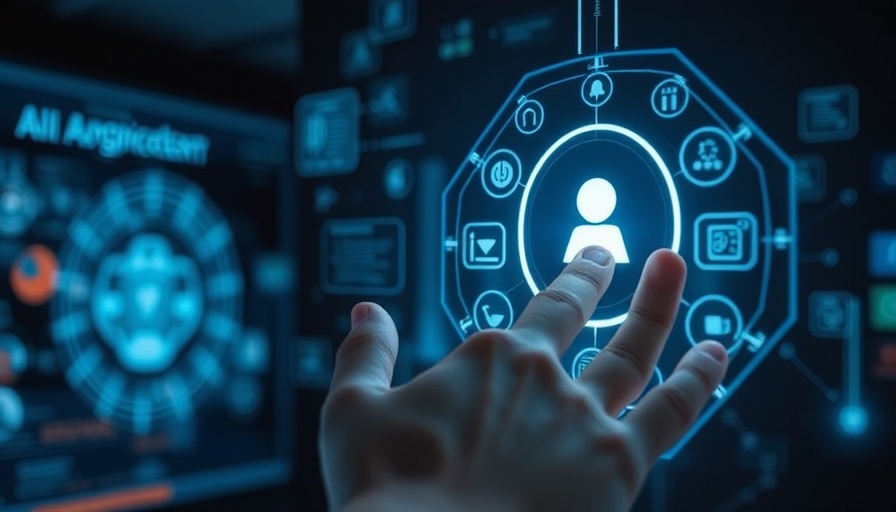 Futuristic AI interface with digital agent hologram display.