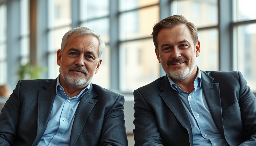 Two professionals discussing AI agents in a modern office.