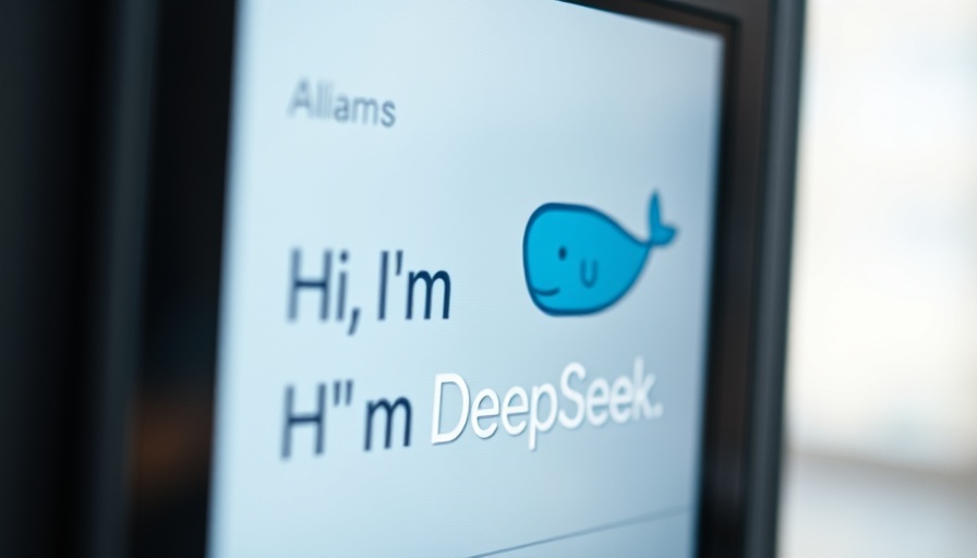 Close-up of AI screen greeting with 'Hi, I'm DeepSeek' and whale logo.