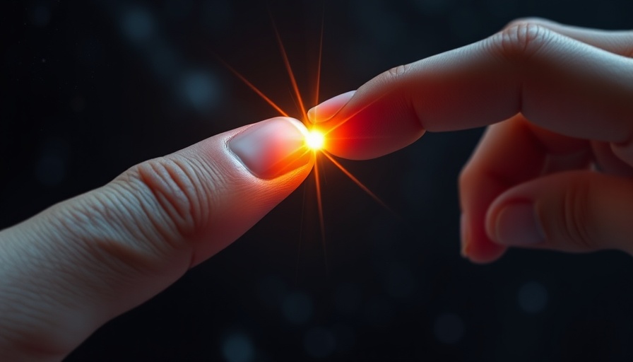 Human and AI fingertips touch, symbolizing agentic AI.