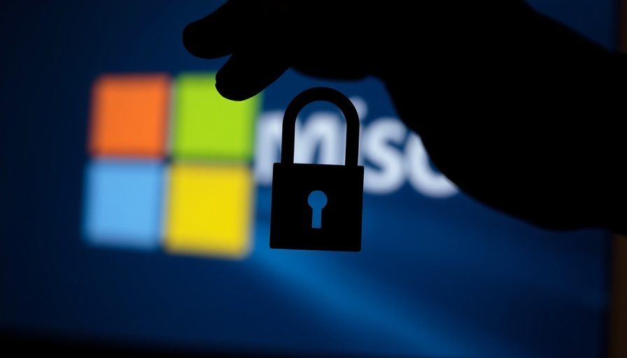 Microsoft AI unlocked padlock silhouette, digital security concept.