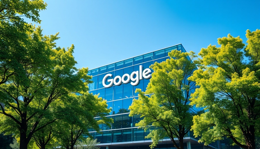 AI news: Google logo on modern building with trees