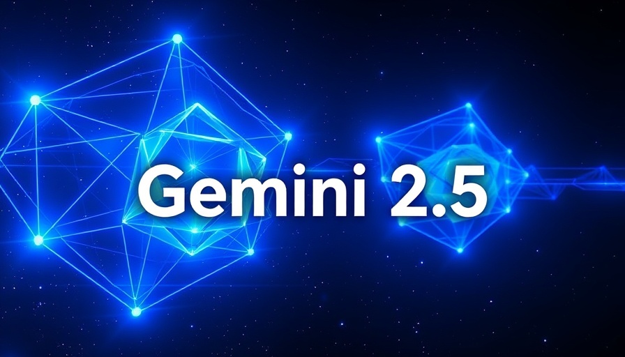 Dynamic design illustrating Google Gemini 2.5 AI model.
