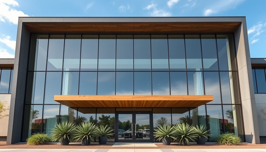 Modern office entrance with auditable AI agents context.