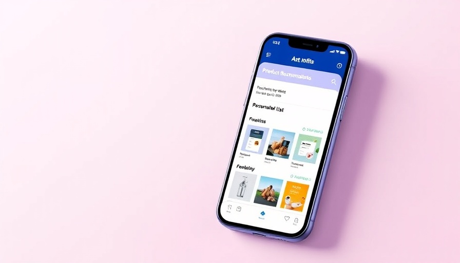 AI-powered product recommendations on smartphone interface.