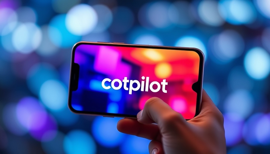 Smartphone with Copilot logo showcases Microsoft AI productivity paradox.