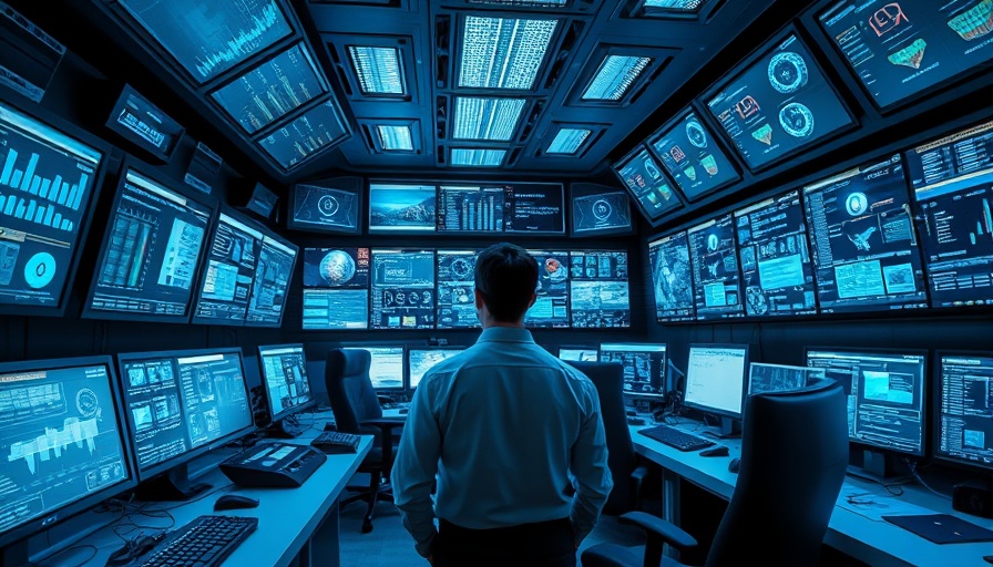 Tech professional in futuristic AI control room analyzing data for Microsoft Corporation AI Industry.