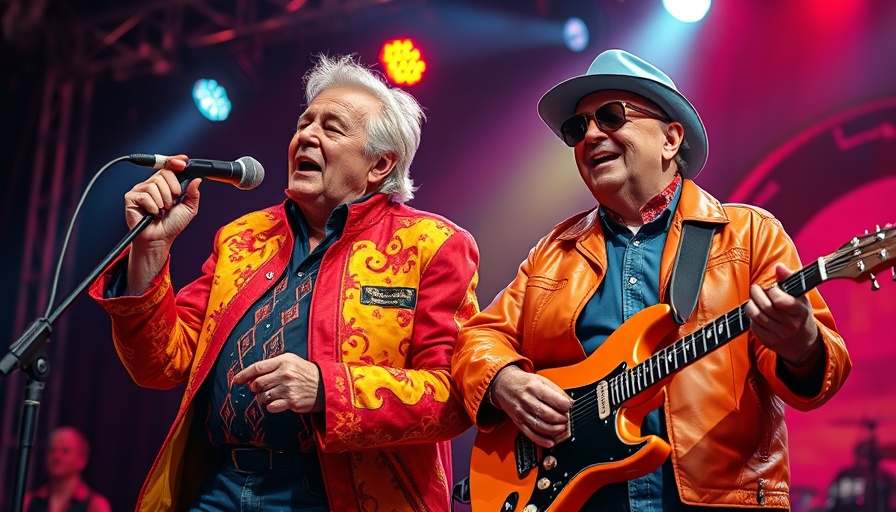 Energetic performance by musicians on a vibrant stage