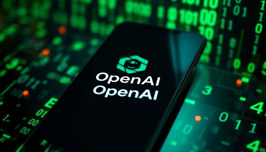 OpenAI logo on phone, binary backdrop, Daily News lawsuit OpenAI Microsoft.