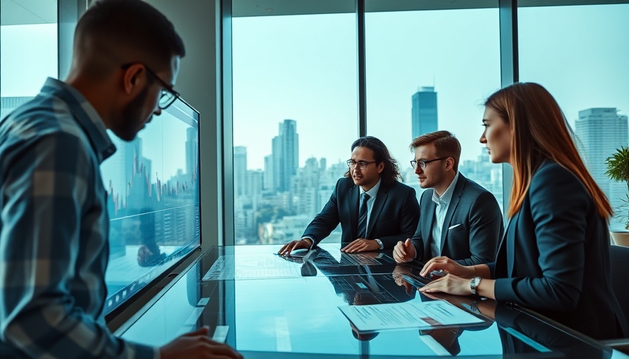 Team analyzing data in modern office for trending AI news