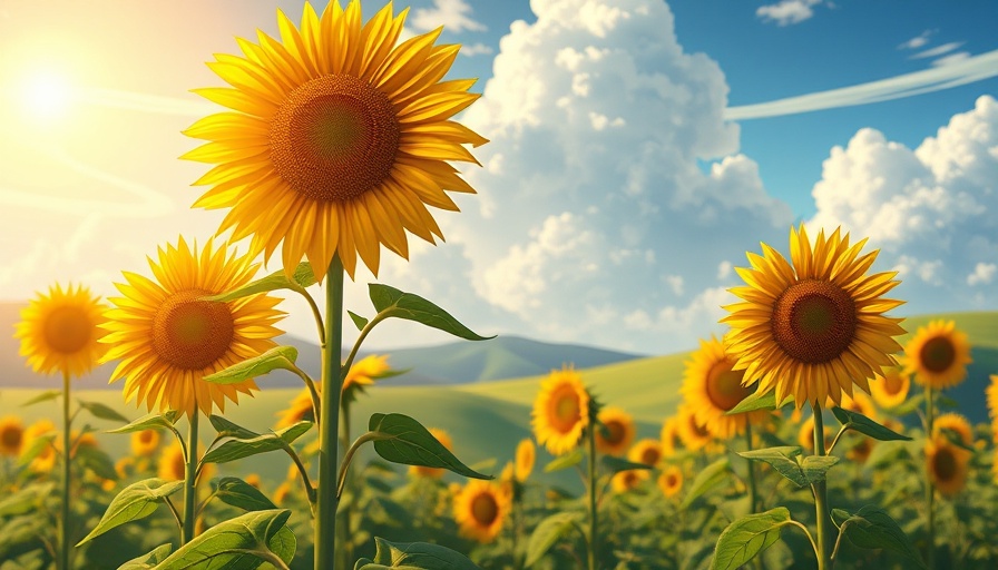 Studio Ghibli-style sunflowers under a cloudy sky, AI art Studio Ghibli controversy.
