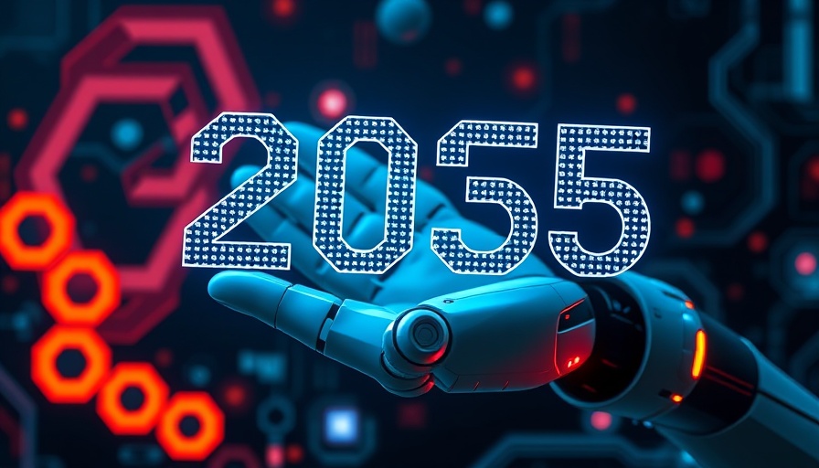Futuristic robotic hand interacting with digital 2025, agentic AI theme