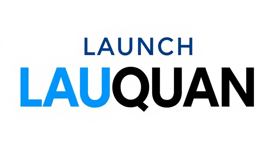 Minimalistic graphic with 'Launch' over 'Auquan' text on white.
