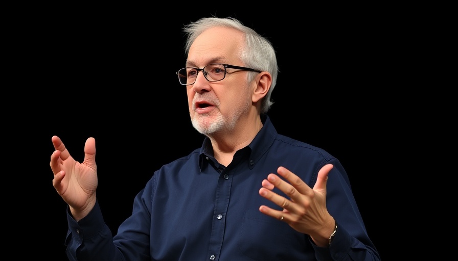 Older man presenting and gesturing about DeepSeek AI Model.