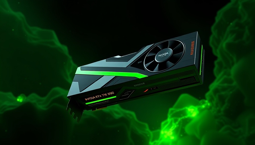 NVIDIA RTX 4090 GPU in futuristic green and black space.