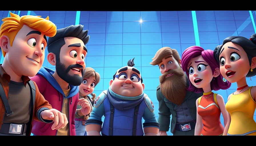 AI-generated art featuring animated characters in a futuristic setting.