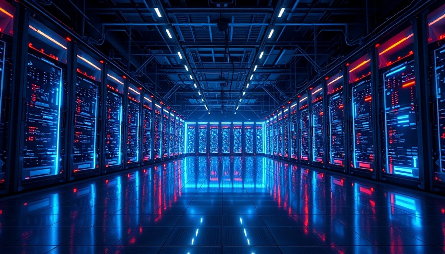 Futuristic AI Cloud Platform in a digital data center.