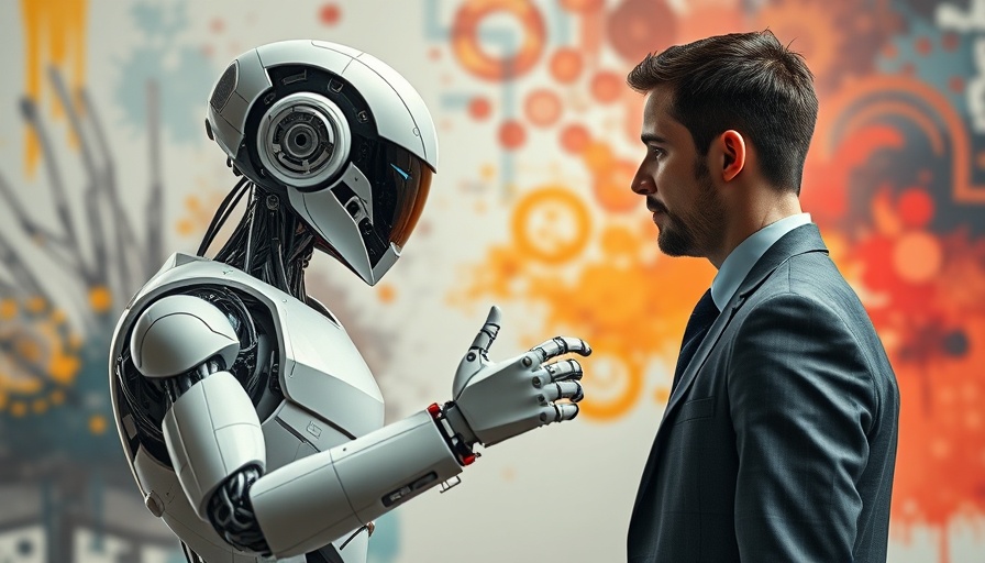 Futuristic AI robot and businessman, showcasing AI agents' reliability.