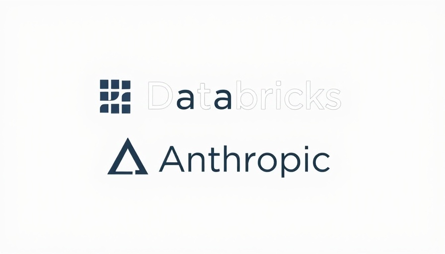 Minimalistic Databricks and Anthropic logos on light background.
