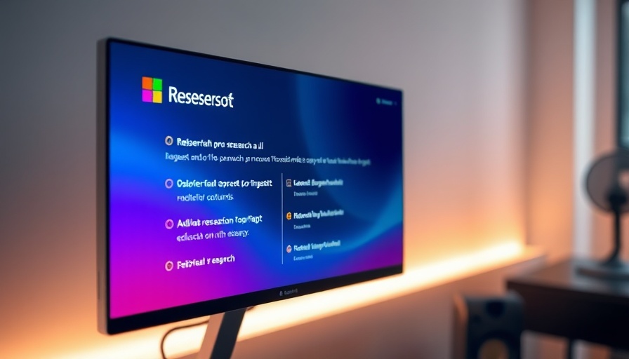 Microsoft AI interface with research prompts