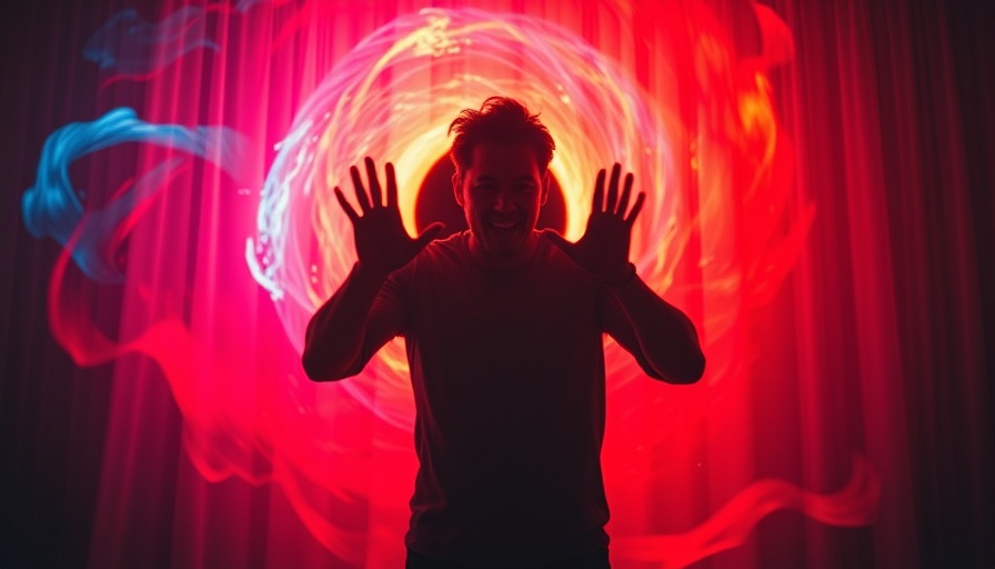 Grok 3: Energetic gesture and cosmic swirl contrast