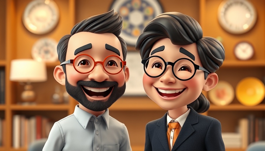 Cartoon-style leaders smiling, trending AI news topic