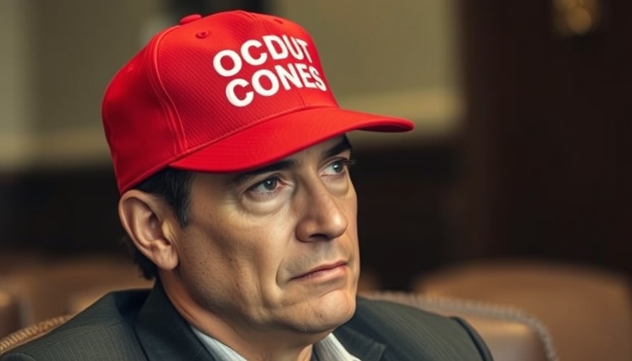 Contemplative man in red hat, trending AI news.