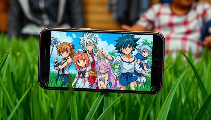 AI art trends: anime characters displayed on smartphone