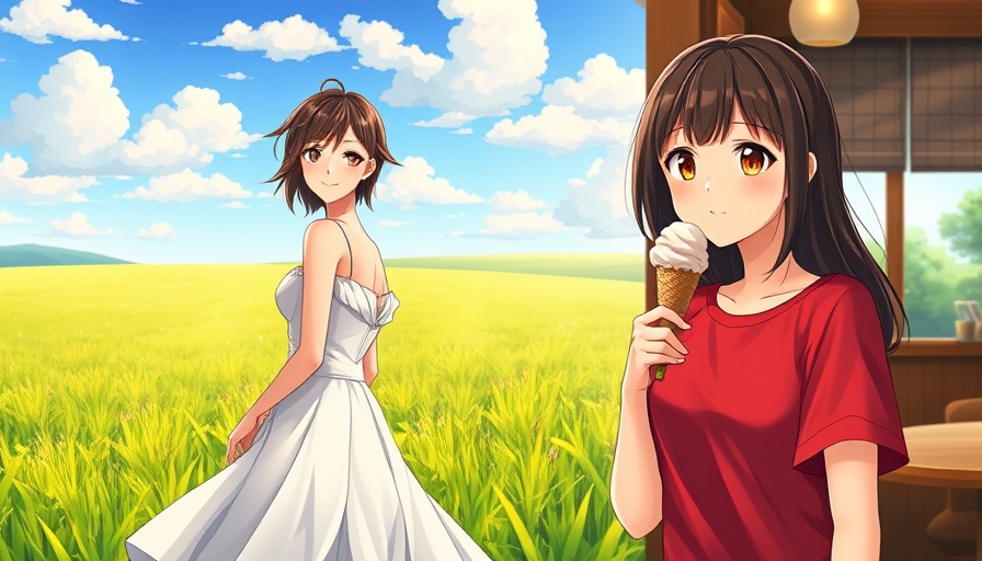 Studio Ghibli AI Art Explosion: Anime women in field and cafe.