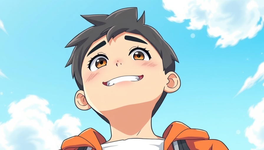 Anime character with cheerful expression in Ghibli style.