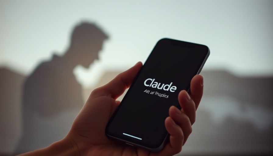 Claude AI interface on smartphone showing Anthropics logo.