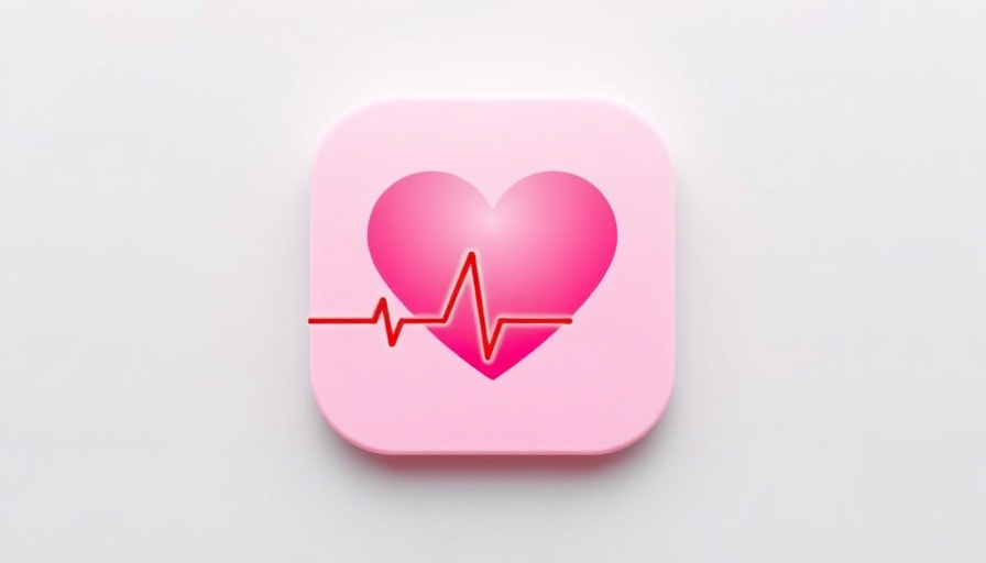AI health app icon with heart and EKG line.