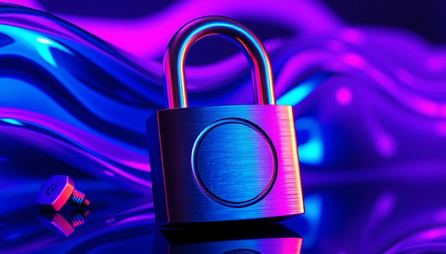 Colorful padlock with wavy neon background, created by GPT-4o image generator.