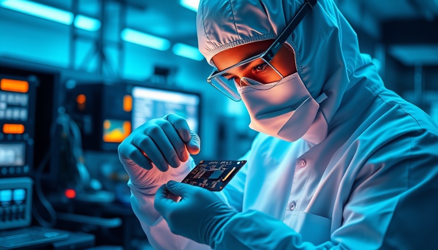 Technician assembling microchip in high-tech lab at Credo Technology Group CRDO.