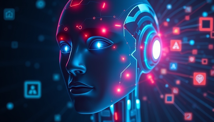 Futuristic AI head with digital elements representing agentic AI.