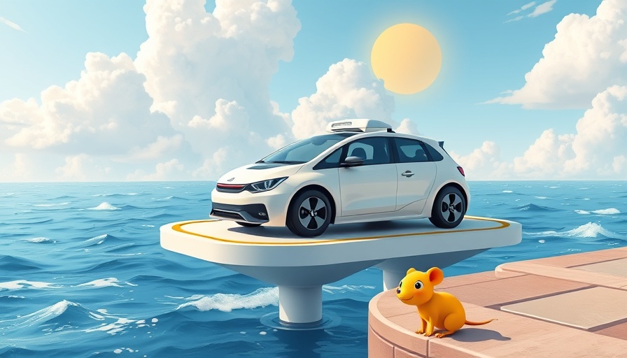 AI stars of SXSW 2025: Cartoon self-driving car with cute mouse.