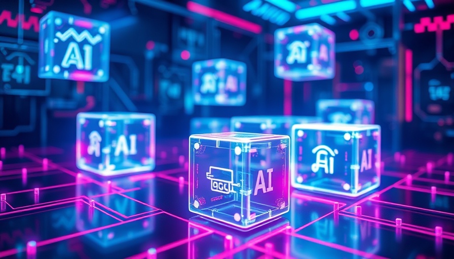 Futuristic AI illustration with glowing cubes, symbolizing VinGroup's AI sale to Qualcomm.