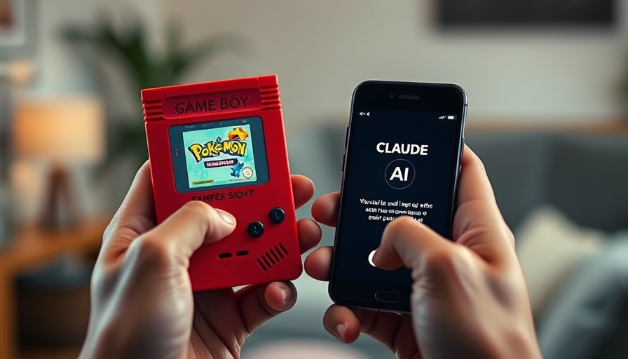 Pokemon cartridge and Claude AI app on phone