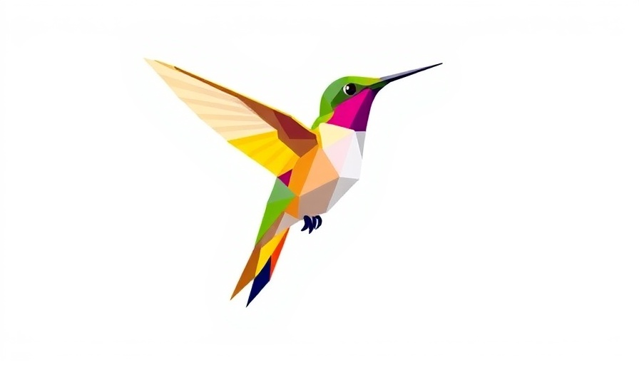 Geometric hummingbird logo representing AI agents, minimal design.