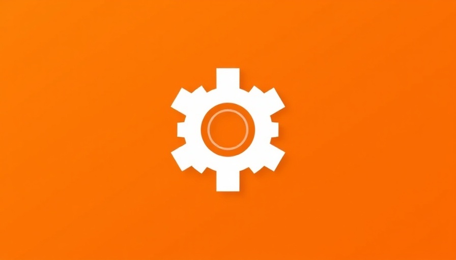 Minimalist white gear icon on orange background, LivePerson's AI Platform.