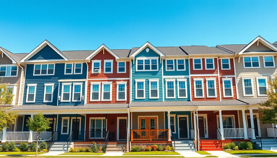 Charming townhomes for first-time buyers in a sunny neighborhood.