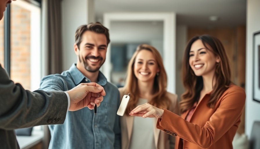 Couple receiving house keys depicting buyer's negotiation power in real estate.