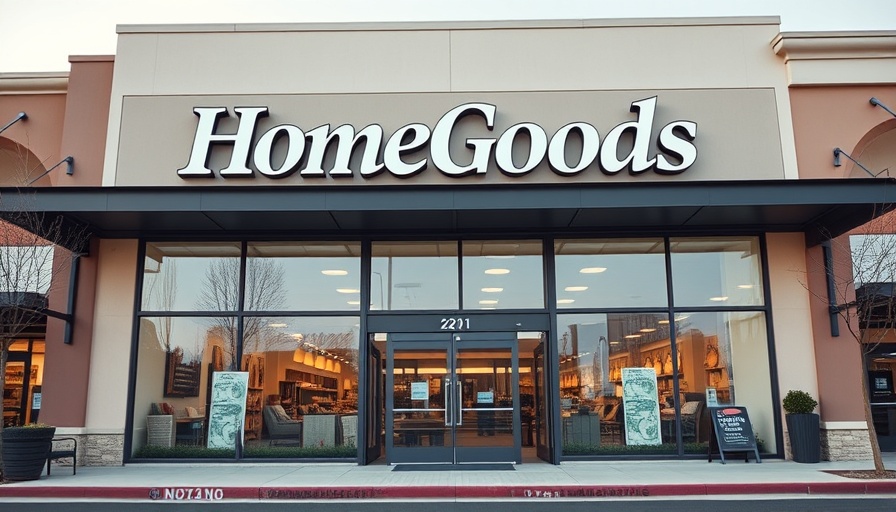 HomeGoods store exterior with clear signage in a suburban area.