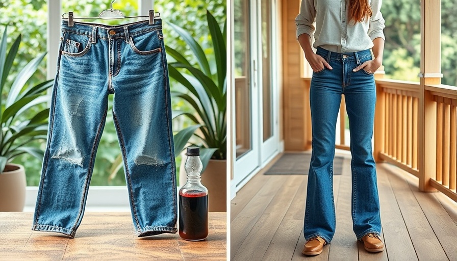 Learn how to dye clothes effectively with side-by-side transformation images.
