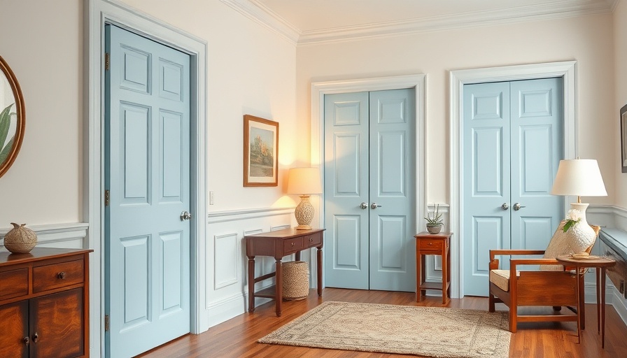Interior door painting guide with serene room design.